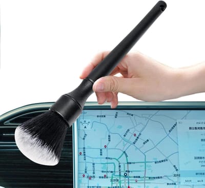 Auto Interieur Borstel - Reinigingsset - Auto Poetsen - Ergonomisch Handvat - 24 cm - Zwart