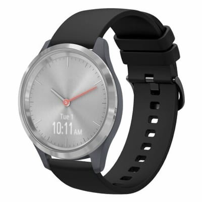 By Qubix - Geschikt voor Garmin bandje - 18mm - Geschikt voor Garmin Venu 4 - 41mm - Soft siliconen bandje - Zwart