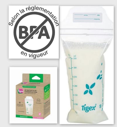 Tigex | Moedermelkbewaarzakjes zakjes | 180 ml | 20 stuks | 180 ml