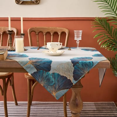 vierkant tafelkleed petrol blauw groen tafel voor keuken eetkamer 100 x 100 cm