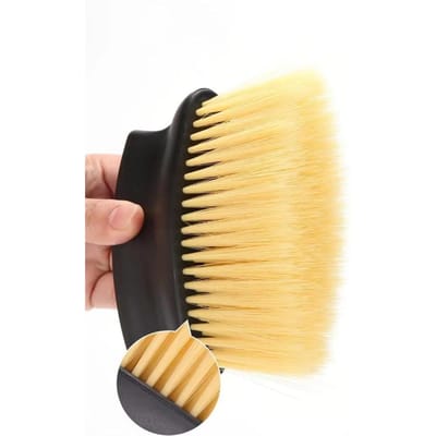 Brosse douce pour balayage de la poussière à l'intérieur de la voiture, outil de lavage de voiture, brosse à poussière pour espace intérieur de voiture, brosse de nettoyage de sortie d'air jaune