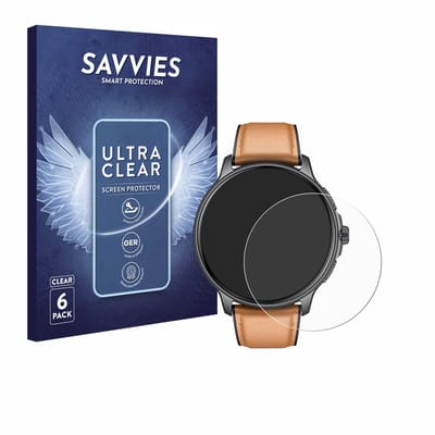Savvies - Screenprotector voor Motsfit CJZ121BR 1.43" - Folie Beschermfolie transparant 6 Stuks