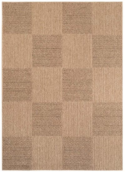 Jute buitenkleed - Cana Quadro beige 240x340