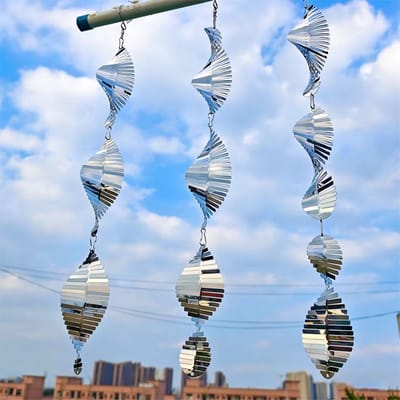 3 Stuks Duivenverjager - Reflecterende Vogelafschrikker - 360° Spiraal - Vogelverjager - Duivenwering - Vogelverschrikker - Herbruikbaar - Diervriendelijk - Alternatief Voor Duivenpinnen of Vogelnet - Geschikt Voor Tuin, Balkon En Terras - Zilver
