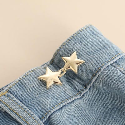 1 Paire de Gaines Taille Sans Coutures Amovibles Pour Jeans, Ajusteurs de Serrage de Pantalons, Sans Couture or