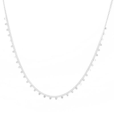 Ketting met fijne hartjes zilver