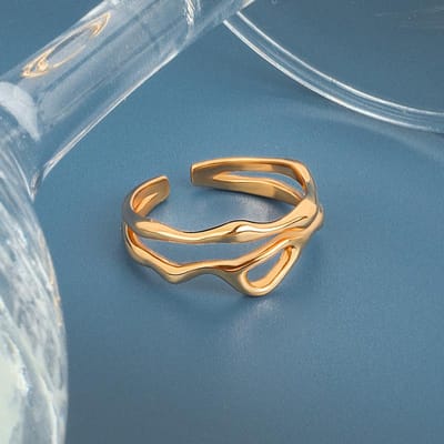 Bagues Géométriques Tendance Coquillage Pour Femmes Simples Vintage Couleur Élégant Mariage Fête Bijoux Accessoires Cadeau gray