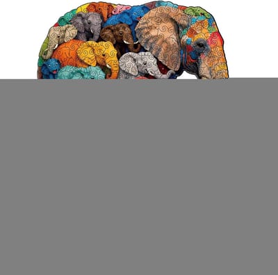 Houten Dier Puzzel - Legpuzzel Volwassenen Kinderen - Ontspannende Hersenactiviteit - Unieke Vormen Stukjes - 31.8 x 26.1 cm
