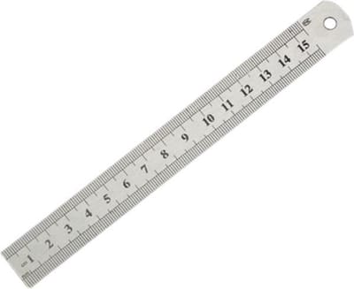 Scoby - Kleine Liniaal - Mini Meetlat - Metalen Ruler - 15CM / 150MM - Zilverkleurig