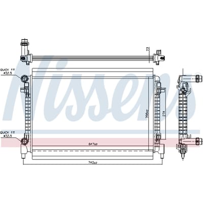 Radiator, motorkoeling NISSENS 606909