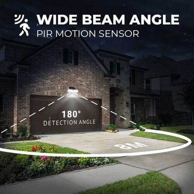 HOFTRONIC Edon - Solar Wandlamp met sensor - 6500K daglicht wit - Bewegingsmelder en Schemerschakelaar - IP44 waterdicht - Zwart