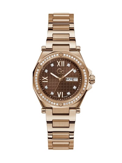 Gc Gc Legacy Lady Quartz Day & Date Watch Rosé Gouden Tint Case: 100% Stainless Steel | Armband: 100% Stainless Steel 34 Z20001L4MF