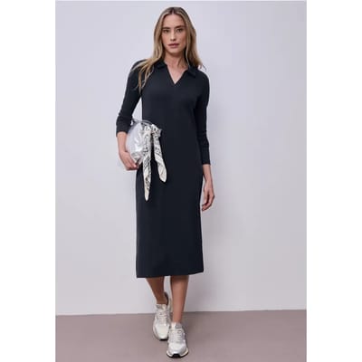 Midi-jurk met zijsplitten