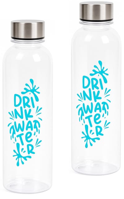 Set van 2 drinkflessen 500 ml – lekvrije kunststof waterflessen voor koude dranken