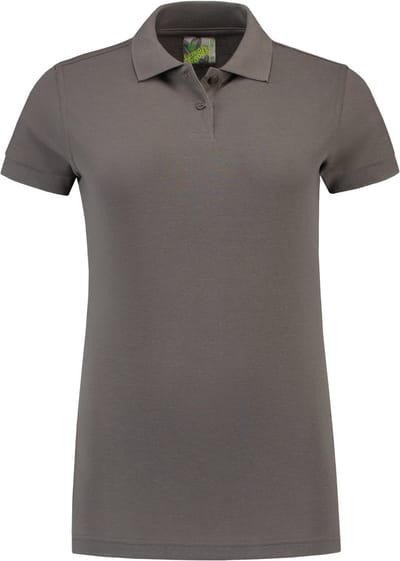 Lemon & Soda polo voor dames in de maat M in de kleur parel grijs.