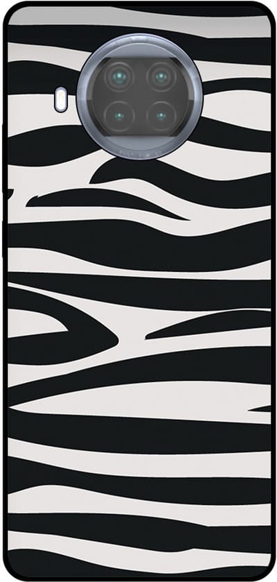 Smartphonica Telefoonhoesje Geschikt voor Xiaomi Mi 10T Lite met zebra opdruk - TPU backcover case zebra design - Zwart Wit geschikt voor Xiaomi Mi 10T Lite