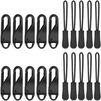 20 stuks ritssluitinghangers, ritssluiting, vervanging voor koffer, tas, rugzak, laarzen, jas, universele ritssluiting, trekker
