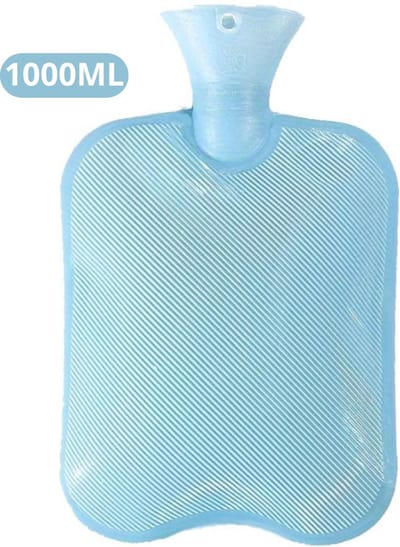 Bovista Warmwaterzak - Warmtekussen - Warmwaterkruik - Warmtekruik - Knuffel - Kruik - Bag - Met Hoes - Blauw - 1000ML