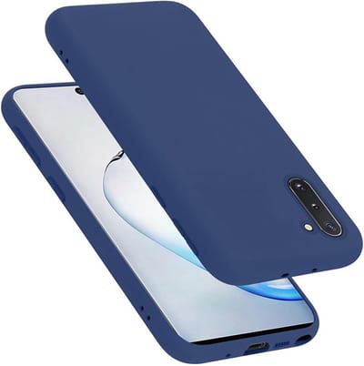 Cadorabo Hoesje geschikt voor Samsung Galaxy NOTE 10 in LIQUID BLAUW - Beschermhoes gemaakt van flexibel TPU silicone Case Cover