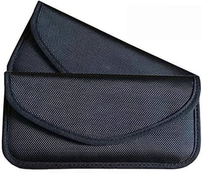 2-delige Faraday-tas - Signaalafschermende beschermhoes - Antidiefstal - Faraday-afscherming - RFID-afscherming - Geschikt voor mobiele telefoons en autosleutels - Autoaccessoires - Zwart