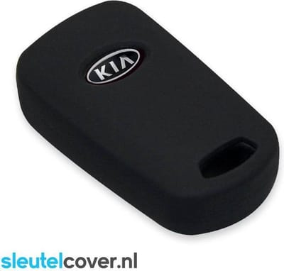 Autosleutel Hoesje geschikt voor Kia - SleutelCover - Silicone Autosleutel Cover - Sleutelhoesje Zwart