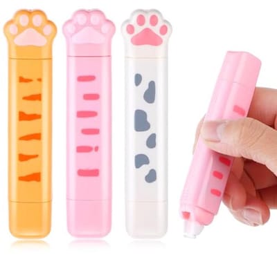 3 Stuks 2-in-1 Correctieroller en Plakbandroller – Dubbeltapedes, Mini voor Plakboek en Doe-Het-Zelf