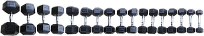Gecoate Halters - Krachtstraining Gewicht - Fitness Thuis - Zeshoekige Vorm - 2 x 7 kg - Zwart