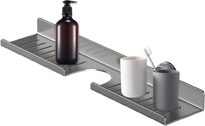 Dripping Sponge Holder - Afdruiprek Keuken - Keuken Organizer - Boorvrije Montage - 52 x 12 x 10 cm - Zwart