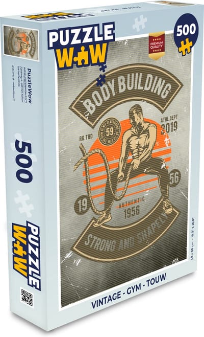 Puzzel Vintage - Gym - Touw - Legpuzzel - Puzzel 500 stukjes