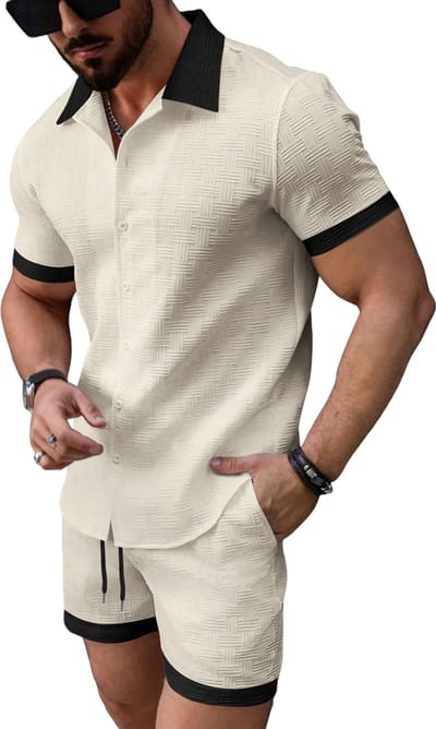 Linnen Look Zomerset Fashion - Blouse en korte Broek - Heren - Mode