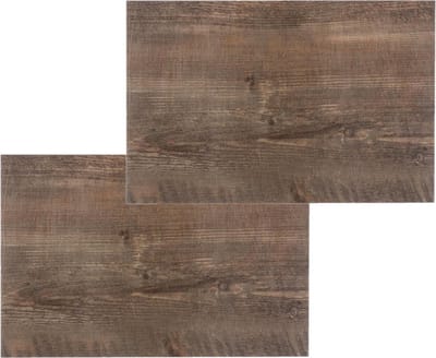 Secret de Gourmet tafel placemat in eiken hout print - Set van 4x stuks - PVC - 45 x 30 cm - Onderleggers - Diner/ontbijt