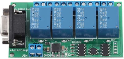 Dailygoody - 12V 4-Kanaals Relay Module - Automatische Motorbesturing - Betrouwbare Schakeling - Voor Motoren - RS232 Communicatie - Eenvoudige Instal