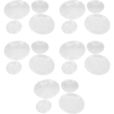 20 stuks Plantenschotel 15cm 20cm 25cm 30cm Heavy Duty Plastic Transparant Bloemenplantenpot Druppelschaal voor white