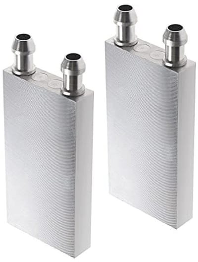 Waterkoelblok van aluminium 40 x 80 x 12 mm voor waterkoeling en CPU koeling
