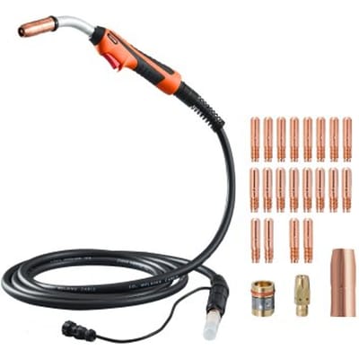 VEVOR 250A MIG-laspistool met 4,6 m kabel, lastoorts compatibel met Millermatic 200, 210, 212, 250, 250X, 251, 252 lasapparaten, geschikt voor lasdraden van 0,0762/0,0889/0,1143 cm
