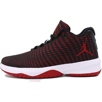 Jordan B. Fly Zoom Mode Polyvalent Absorption des Chocs Antidérapant Mi-Haut Chaussures de Basket Homme sneaker Noir Rouge 910209-002 42.5 black
