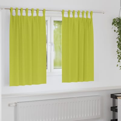 vidaXL Zwart-out Gordijnen met Ringen 2 st Groen 140 x 140 cm