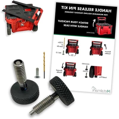 Packout Handvat Release Kit - Handvat Pins - Gereedschap Transport - Roestvrijstalen Constructie - 2 Pins - Rood