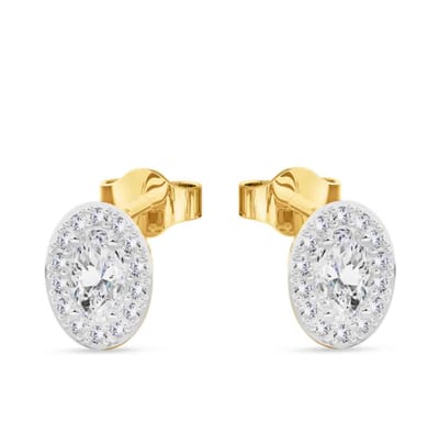 Juwelier Zwartevalk 14 karaat gouden oorbellen met zirkonia - 12.395-W
