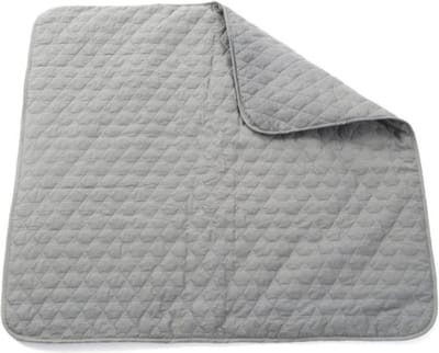 Smallstuff speelmat speelkleed quilt 100 x 100 cm donker grijs