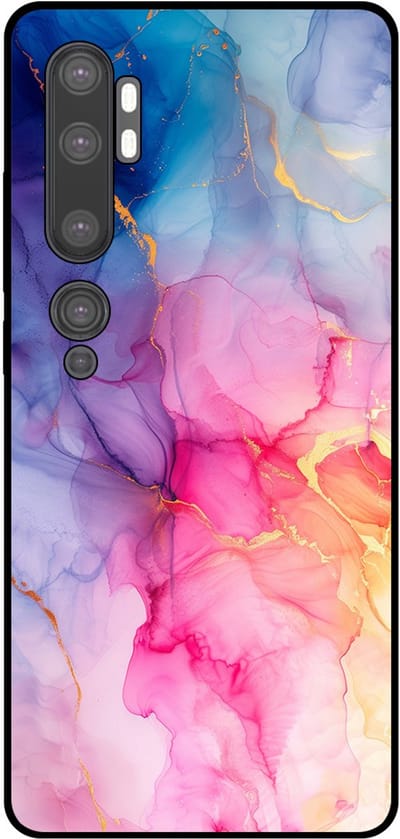 Smartphonica Telefoonhoesje Geschikt voor Xiaomi Mi Note 10 / 10 Pro met marmer opdruk - TPU backcover case marble design - Regenboog geschikt voor Xiaomi Mi Note 10;Xiaomi Mi Note 10 Pro