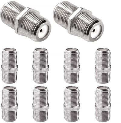 Allecto - F-Type Koppelingen - Satellietkabel Connectoren - Corrosiebestendig en Stevig - Zilver - Vrouwelijk naar Vrouwelijk Koppelstuk - Voor Sat...