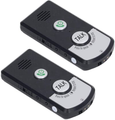 Allecto - Draadloze 2-weg intercom - Walkietalkie - Draagbaar en waterbestendig - Zwart - Ruimtecommunicatie - 1000 m bereik - Geschikt voor thuisg...