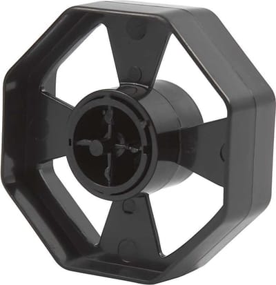 Plakbandhouder wiel, B: 25 mm, d 7,5 cm, zwart, 1 stuk