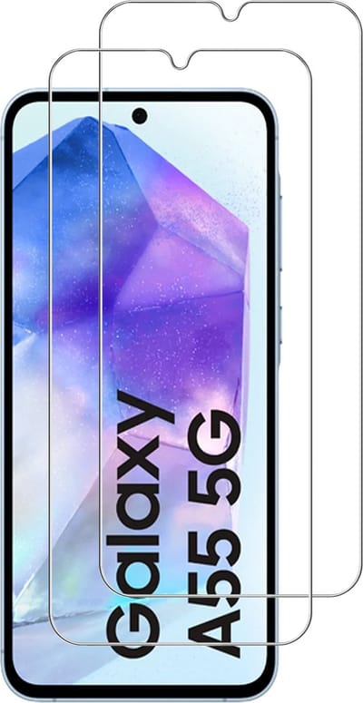 Screenprotector geschikt voor Samsung A55 - Arara gehard glas Tempered Glass - 2 Stuks