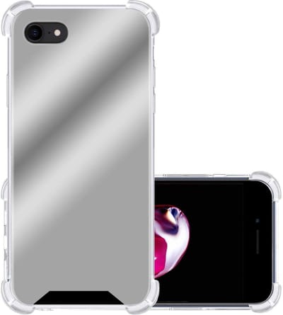 Hoesje - Geschikt voor Apple iPhone 7 - Sterk & Shockproof - Siliconen Case - Back Cover - Telefoon Hoes Shock Proof - Zilver