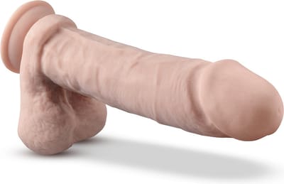 Blush Dildo Love Toy Dr. Skin Silicone Dr. Beckham 7 Inch Thumping Dildo With Remote Control Vanilla beige
