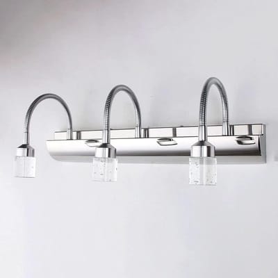Wandlamp LED - Spiegellamp Badkamer - Make-up Verlichting - Verstelbare Kap - 46 cm - Chroom