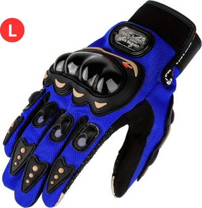 Bovista Motor Handschoenen - Handmoffen Brommer - Handmof - Fiets - Scooter - Blauw - Maat L