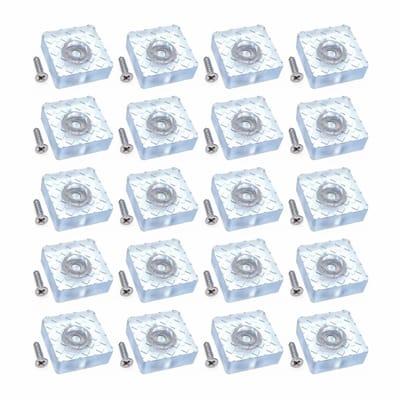 Dailygoods- Stoelpootkussens 20 stuks - Antislip - Rubber - Meubelglijders met schroef - Vloerbeschermer - 30mm x 30mm x 10mm